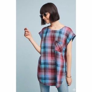 Anthropologie Akem + Kin Cleora Gingham Tunic